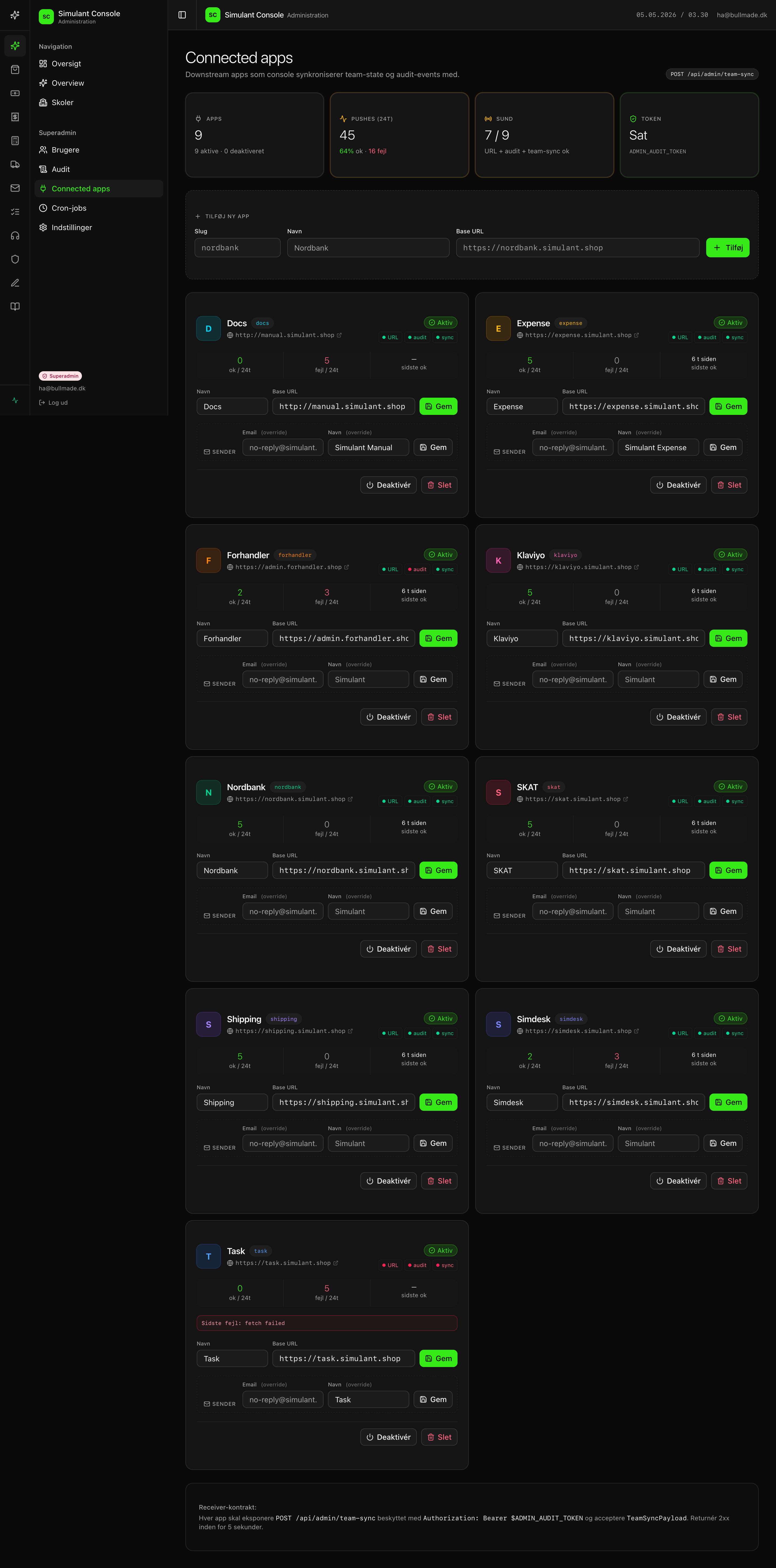 Connected apps