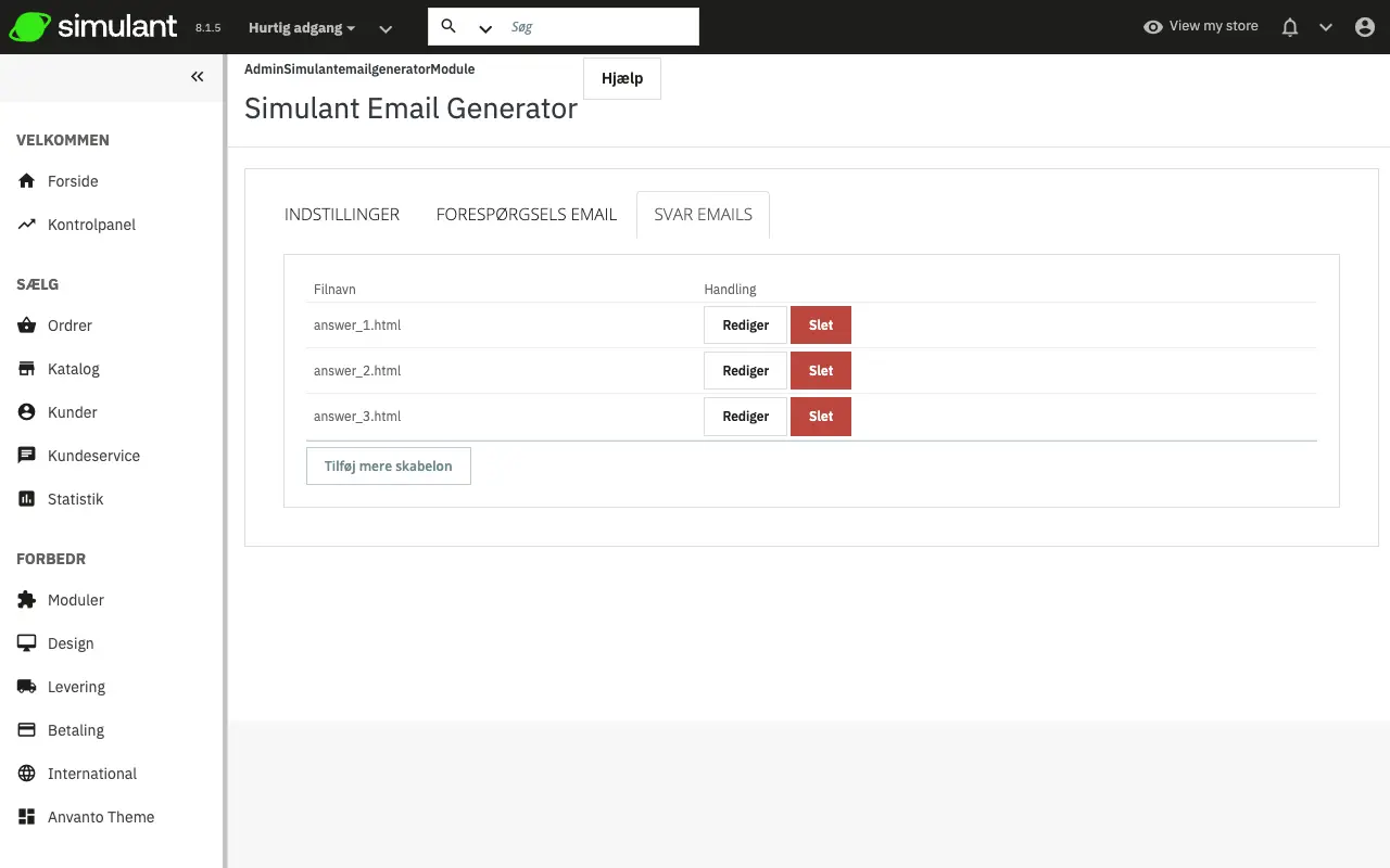 Email Generator Svar screenshot