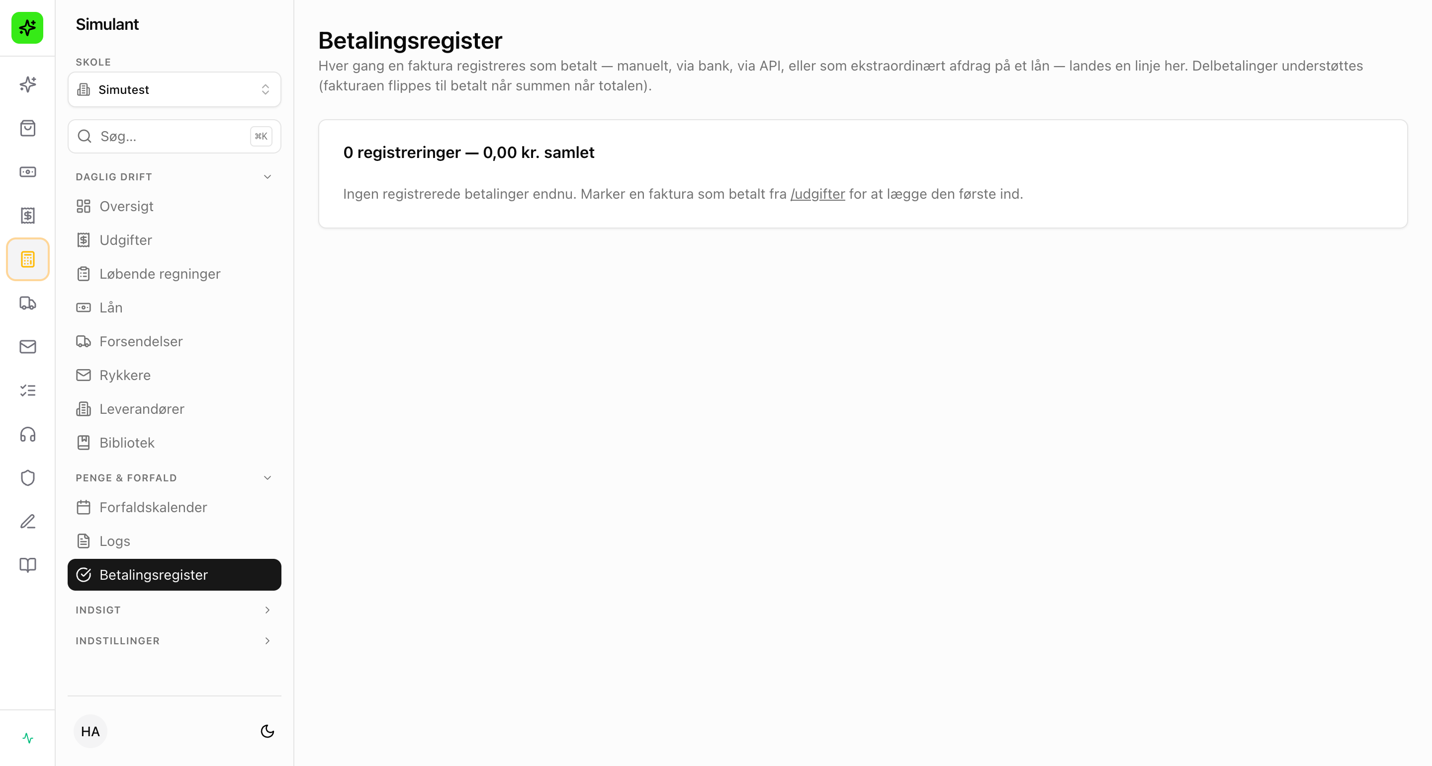 Betalingsregister
