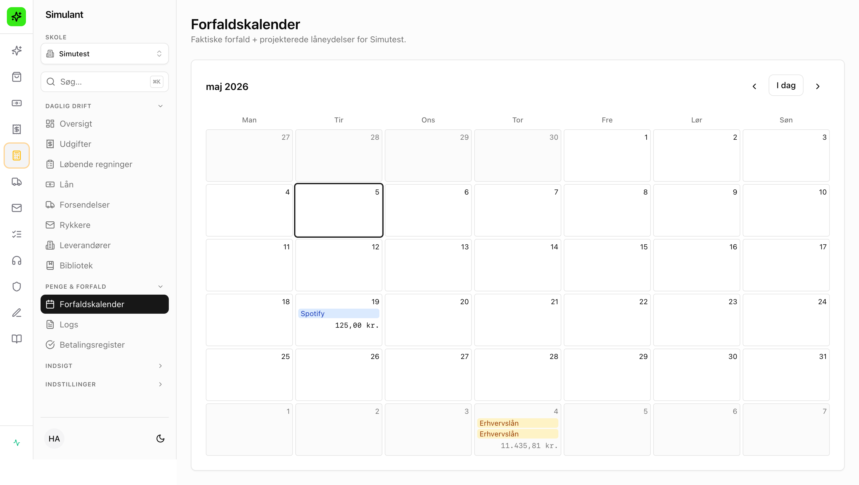 Forfaldskalender