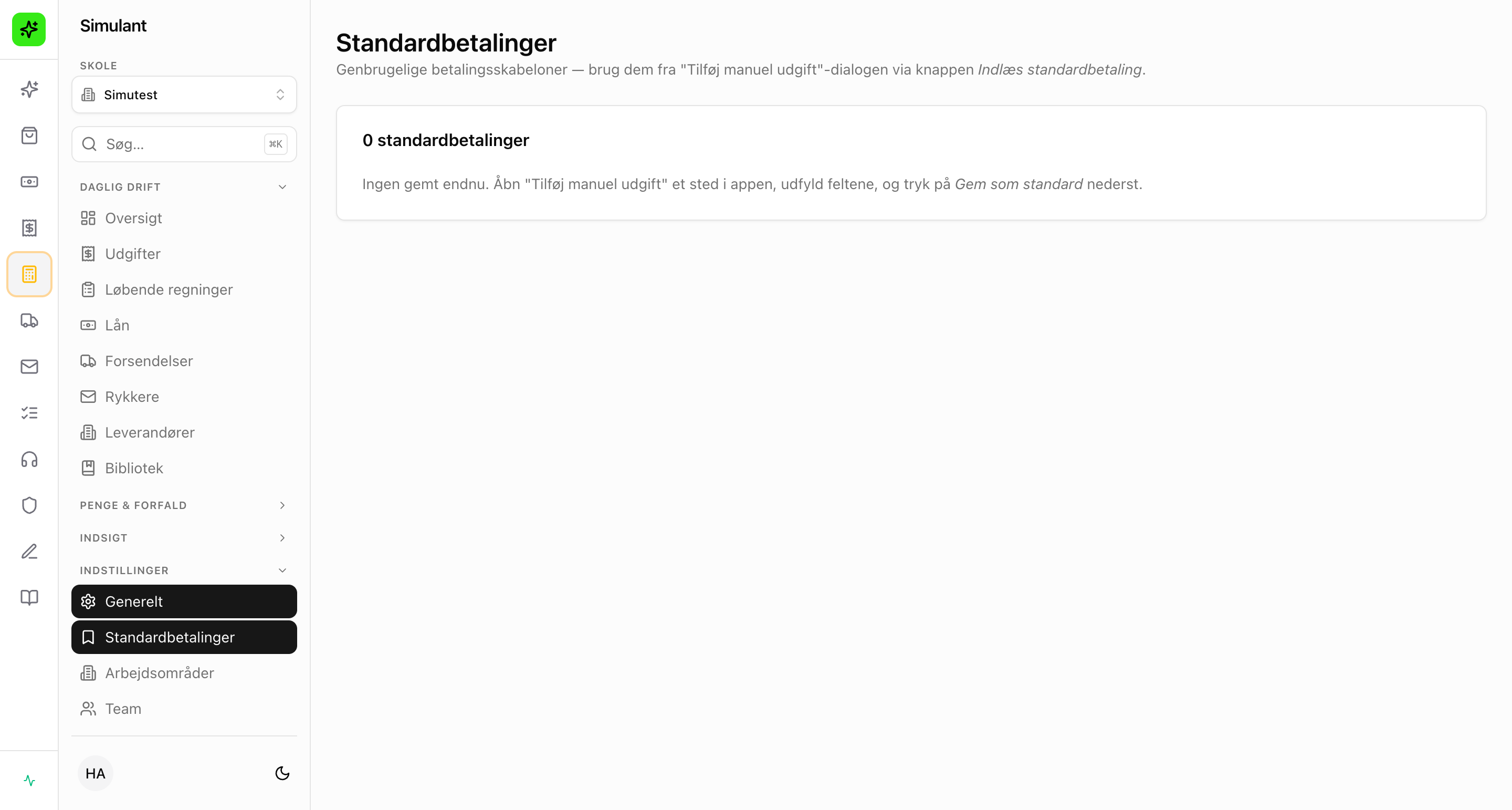 Standardbetalinger
