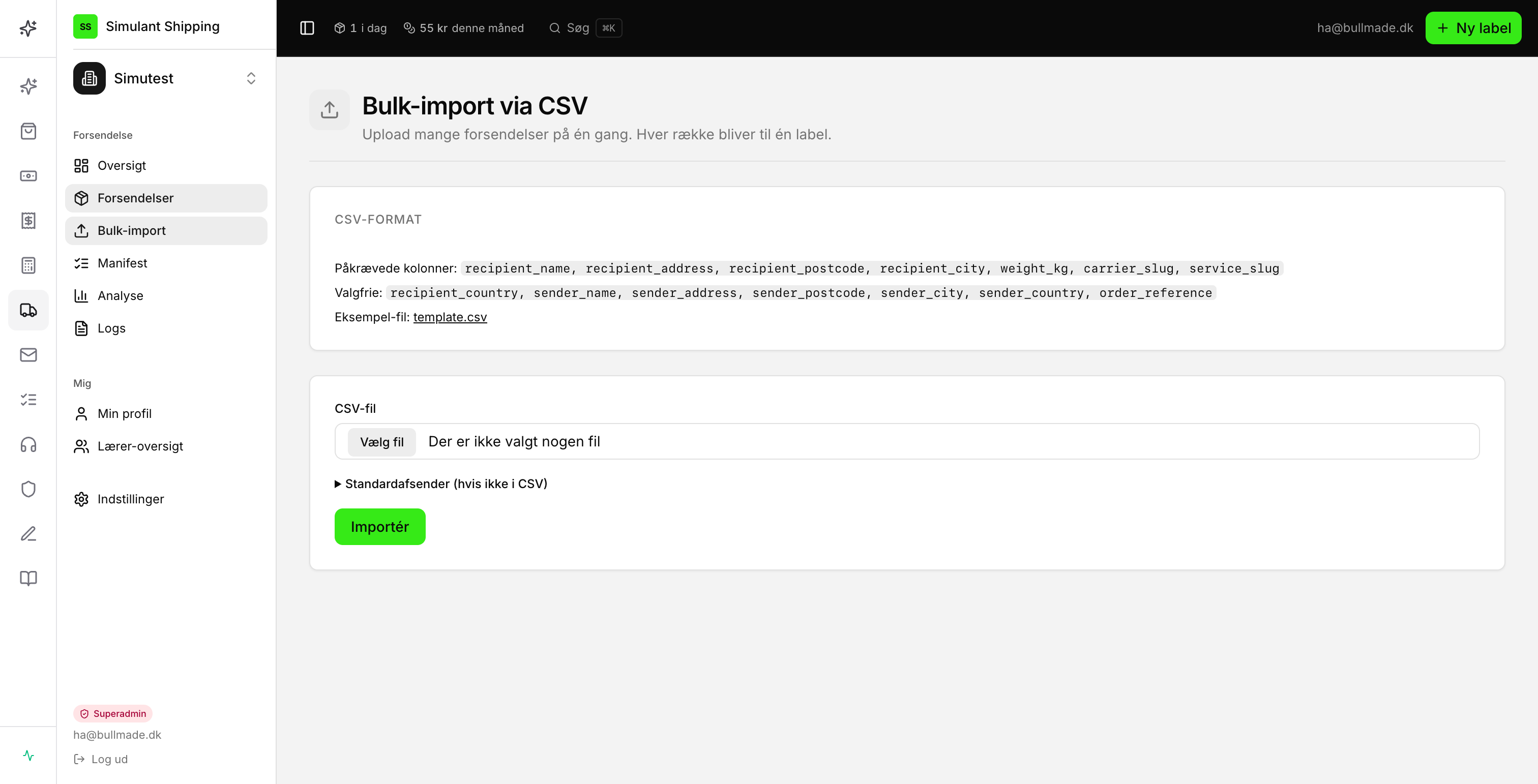 Bulk-import