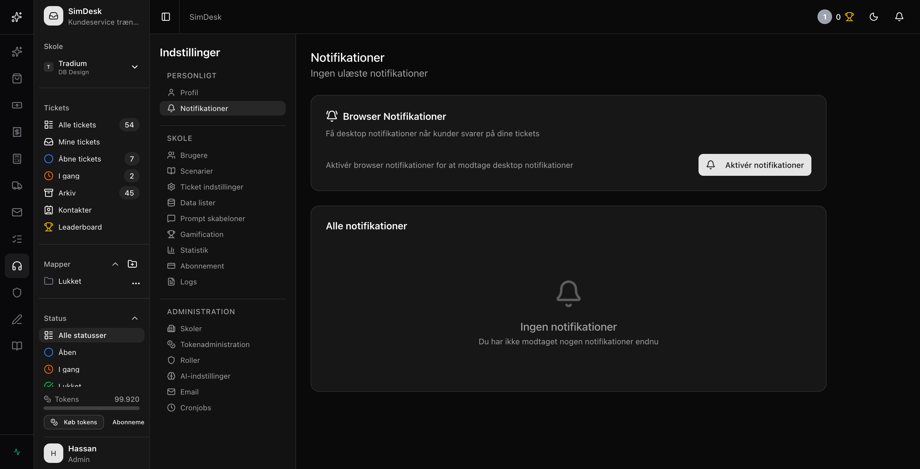 Notifikationsindstillinger